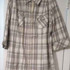 Lane Bryant women's blouse 18/20 stripe w/silver glitter multicolor boho romper